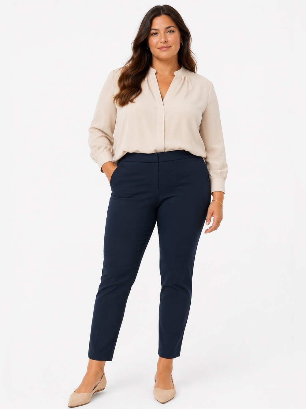 Banana Republic Women’s Skinny Ponte Ankle Pants 16 Navy Blue